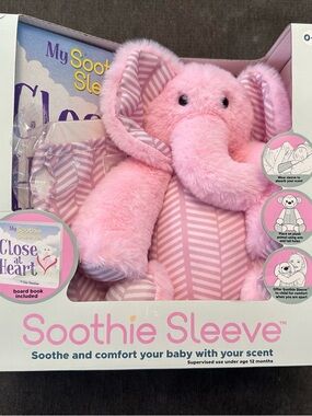 Pink Elephant Plush - Soothie Sleeve